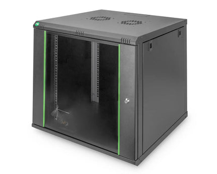 12U wandkast 600x600x611 mm, kleur zwart (RAL 9005) - Networkdiscount.com