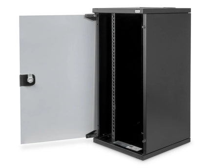 12U wandmontagekast 592x312x30 mm (BxHxD) , zwart - Networkdiscount.com