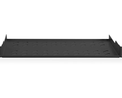 19 inch 1U legbord voor rekken vanaf 400 mm diepte 45x482x250 mm, tot 15 kg, zwart (RAL 9005) - Networkdiscount.com