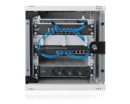 6U wandmontagekast 330x312x300 mm (BxHxD) , grijs - Networkdiscount.com