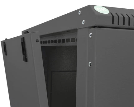 7U wandmontagekast 389x600x600 mm, kleur zwart (RAL 9005) - Networkdiscount.com