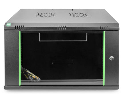 7U wandmontagekast, Dynamic 389x600x450 mm, kleur zwart (RAL 9005) - Networkdiscount.com