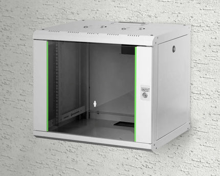 9U wandmontagekast, Unique 509x600x450 mm, kleur grijs (RAL 7035) - Networkdiscount.com