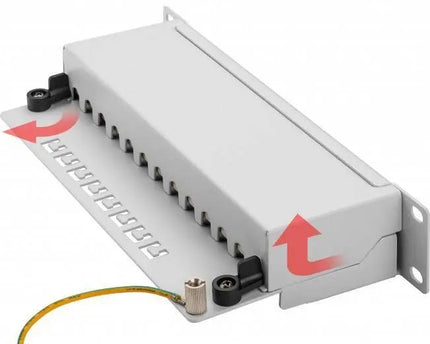 CAT6 10 inch patch panel 12 poorts - Networkdiscount.com