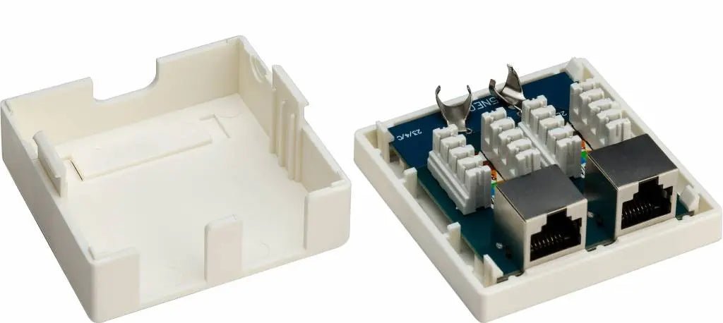 CAT6 netwerkdoos 2x RJ45 STP - Networkdiscount.com
