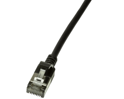 CAT6a U/FTP Ultraflex, 100% koper, zwart, 0.5M - Networkdiscount.com