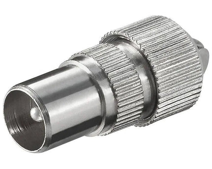 COAX plug 9,5 mm metaal - Networkdiscount.com