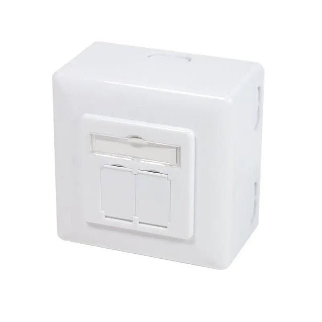 Combi Inbouw + opbouwdoos CAT6 2x RJ45 afgeschermd LSA - Networkdiscount.com