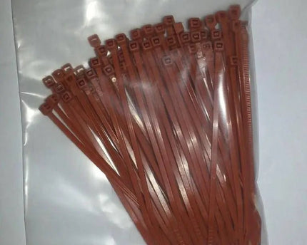 Kabelbinders 100mm bruin 100 stuks - Networkdiscount.com