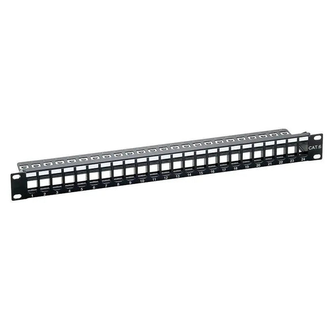Keystone patchpanel, 24 poorts SNAP IN RAL9005 - Networkdiscount.com