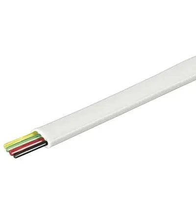 Platte telefoonkabel 4 aderig wit 100 meter - Networkdiscount.com