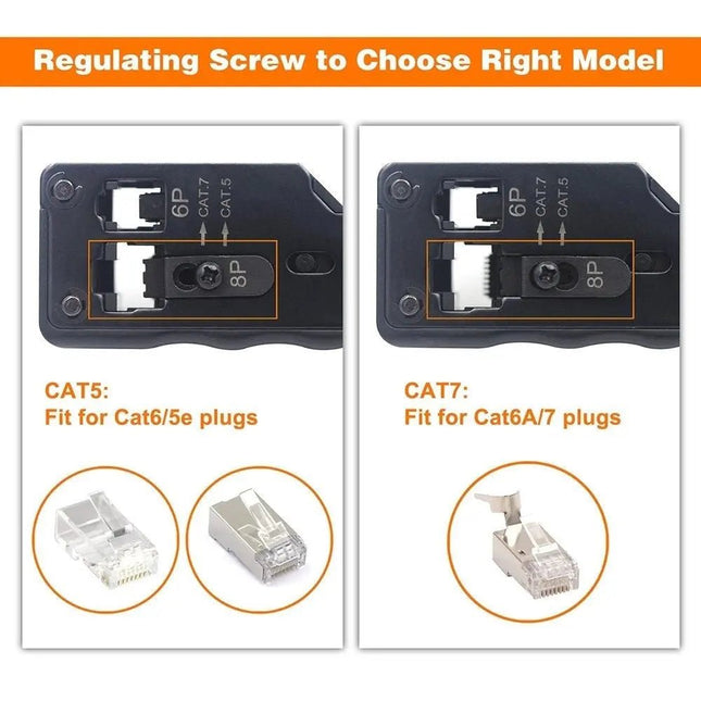 Professionele krimptang voor RJ45, RJ11 en RJ12 connectoren - Networkdiscount.com
