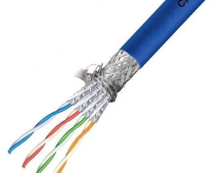 S/FTP CAT7 netwerkkabel soepel LSZH 100M 100% koper blauw - Networkdiscount.com
