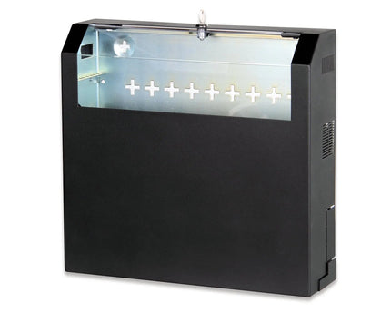 Wandkast, SOHO, slank, 156x525x475 mm 3U draaibaar, 2U vast, kleur zwart (RAL 9005) - Networkdiscount.com