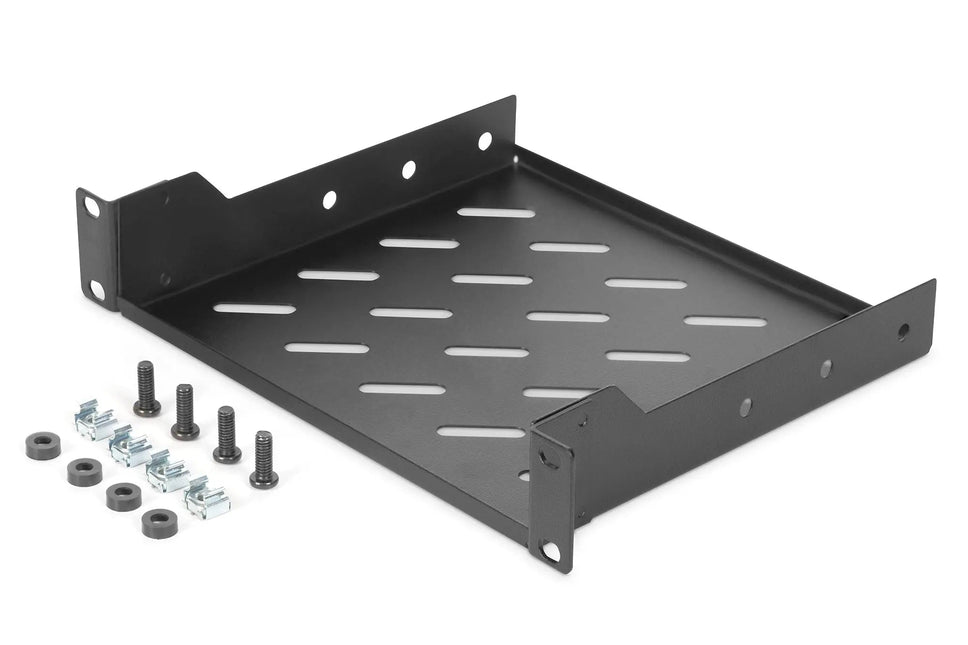 10 Inch 1U legbord 44x255x201 mm, kleur zwart (RAL 9005) - Networkdiscount.com