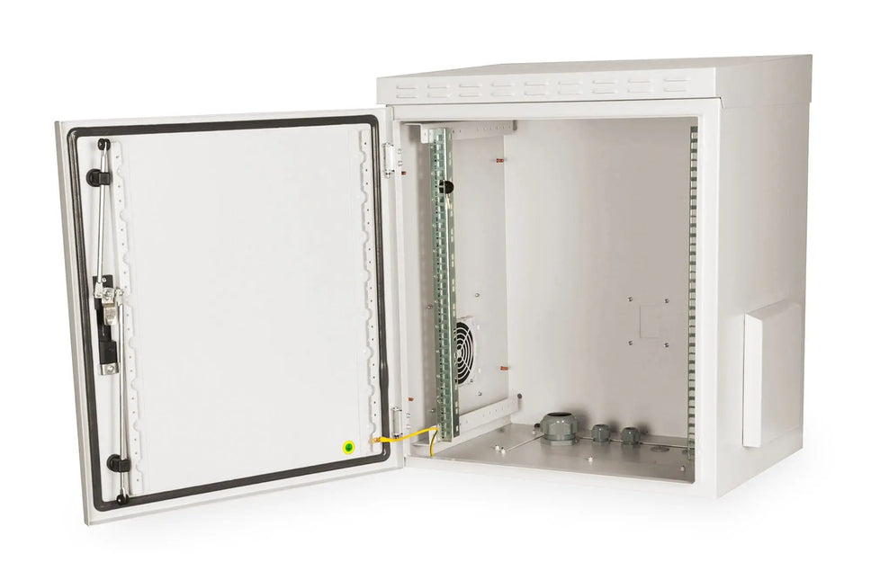 12U wandkast, buiten, IP55 600x450x713 mm, kleur grijs (RAL 7035) - Networkdiscount.com