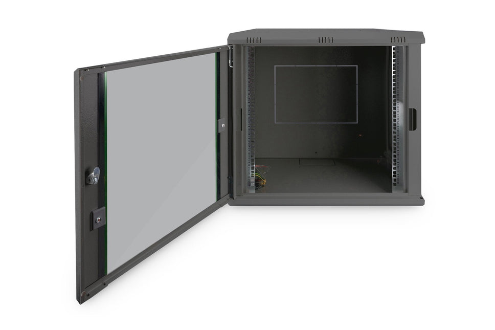 12U wandkast, Dynamic 600x450x611 mm, kleur zwart (RAL 9005) - Networkdiscount.com