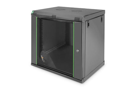 12U wandkast, Dynamic 600x450x611 mm, kleur zwart (RAL 9005) - Networkdiscount.com
