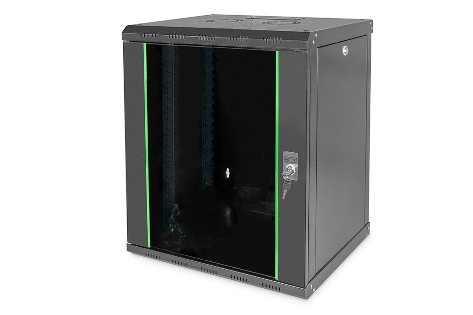 12U wandkast, Uniek 600x450x643 mm, kleur zwart (RAL 9005) - Networkdiscount.com