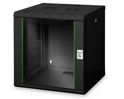12U wandkast, Uniek 600x600x643 mm, kleur zwart (RAL 9005) - Networkdiscount.com