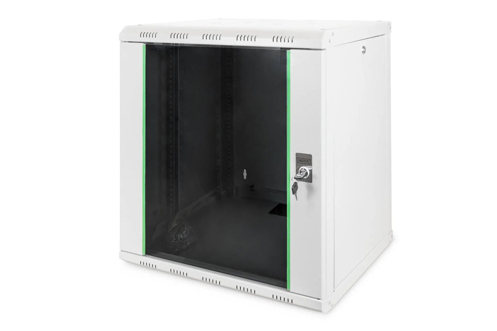 12U wandkast, Unique 600x450x643 mm, kleur grijs (RAL 7035) - Networkdiscount.com