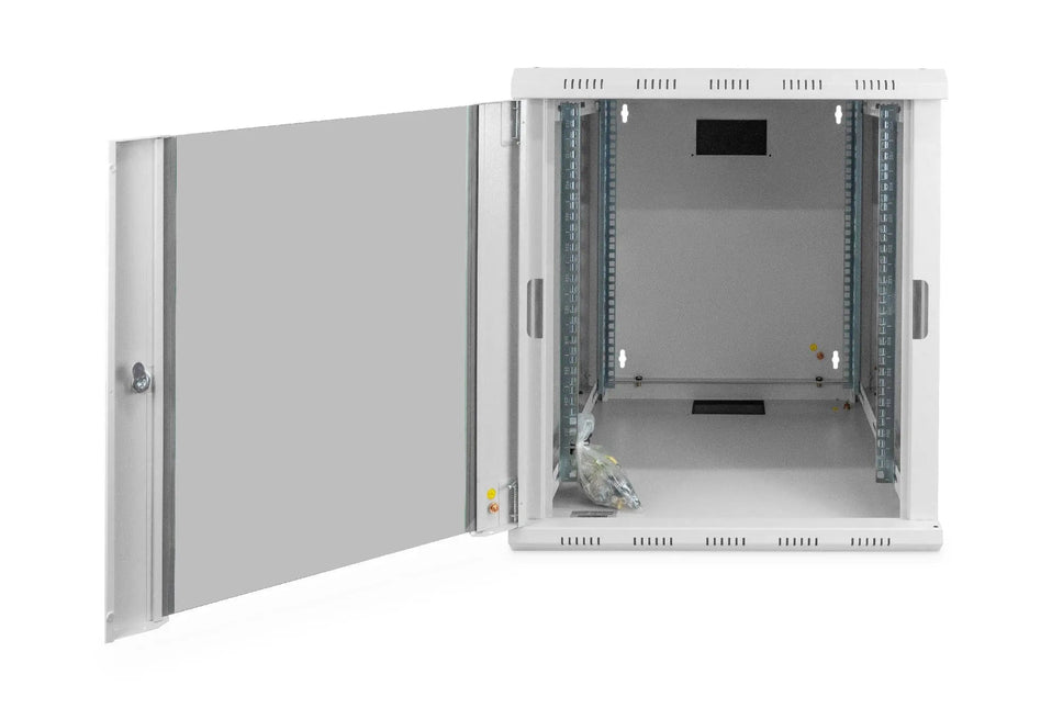 12U wandkast, Unique 643x600x600 mm, kleur grijs (RAL 7035) - Networkdiscount.com