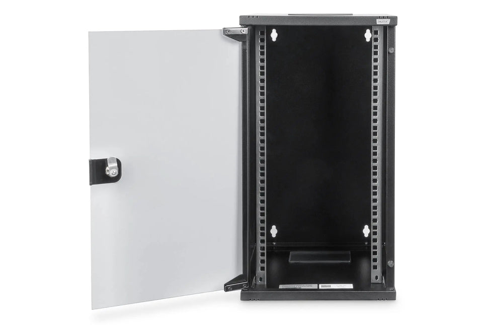 12U wandmontagekast 592x312x30 mm (BxHxD) , zwart - Networkdiscount.com