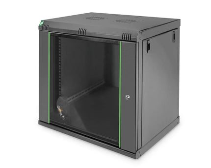 12U wandmontagekast, Dynamic 611x600x450 mm, kleur zwart (RAL 9005) - Networkdiscount.com