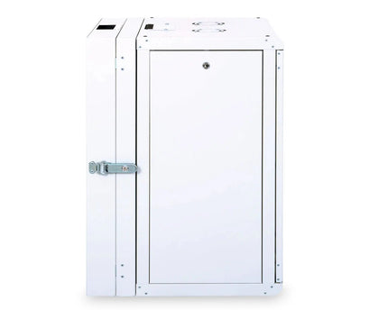 16U wandkast, Unique, 600x600x820 mm dubbel sectie, zwenkbaar, grijs (RAL 7035) - Networkdiscount.com