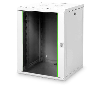 16U wandkast, Unique 600x600x820 mm, kleur grijs (RAL 7035) - Networkdiscount.com