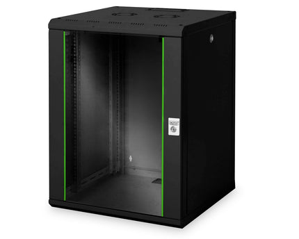16U wandkast, Unique 600x600x820 mm, kleur zwart (RAL 9005) - Networkdiscount.com