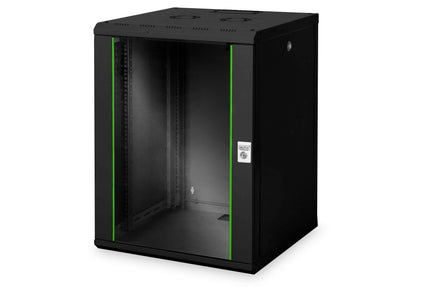 16U wandkast, Unique 600x600x820 mm, kleur zwart (RAL 9005) - Networkdiscount.com