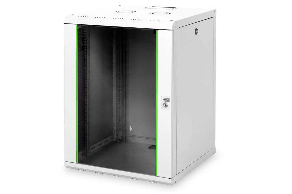 16U wandkast, Unique 820x600x600 mm, kleur grijs (RAL 7035) - Networkdiscount.com