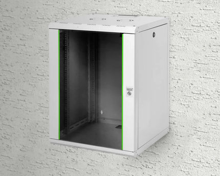 16U wandkast, Unique 820x600x600 mm, kleur grijs (RAL 7035) - Networkdiscount.com