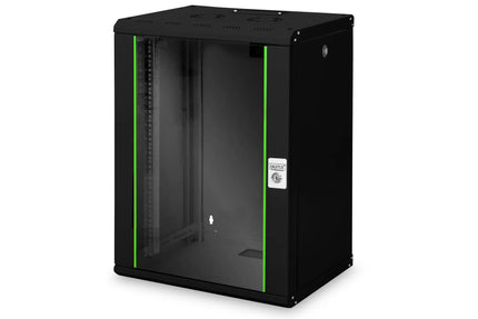 16U wandmontagekast, Uniek 820x600x450 mm, kleur zwart (RAL 9005) - Networkdiscount.com
