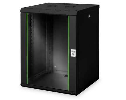 16U wandmontagekast, Uniek 820x600x600 mm, kleur zwart (RAL 9005) - Networkdiscount.com
