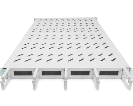 19 Inch 1U legbord voor 1000 mm diepe kasten incl. kabelmanagement, grijs - Networkdiscount.com