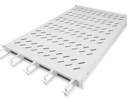 19 Inch 1U legbord voor 1000 mm diepe kasten incl. kabelmanagement, grijs - Networkdiscount.com