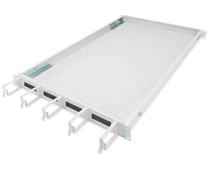 19 Inch 1U legbord voor 1000 mm diepe kasten incl. kabelmanagement, grijs - Networkdiscount.com