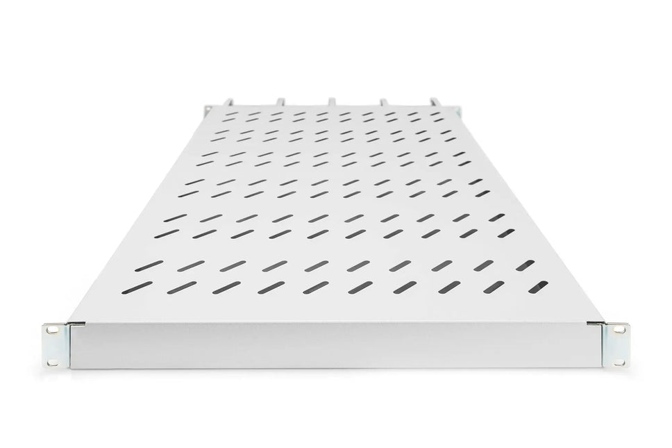 19 Inch 1U legbord voor 1000 mm diepe kasten incl. kabelmanagement, grijs - Networkdiscount.com