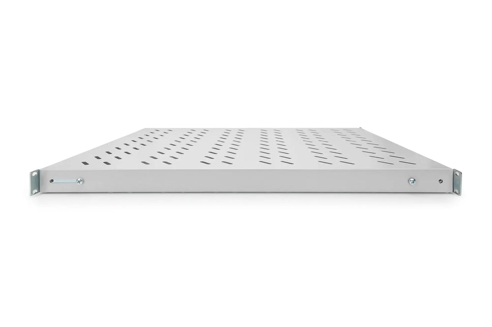 19 Inch 1U legbord voor 1000 mm diepe rekken 43x484x708 mm, verstelbaar tot 900 mm diepte, grijs - Networkdiscount.com