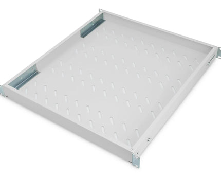 19 Inch 1U legbord voor 800 mm diepe rekken 43x484x508 mm, verstelbaar tot 700 mm diepte, grijs - Networkdiscount.com