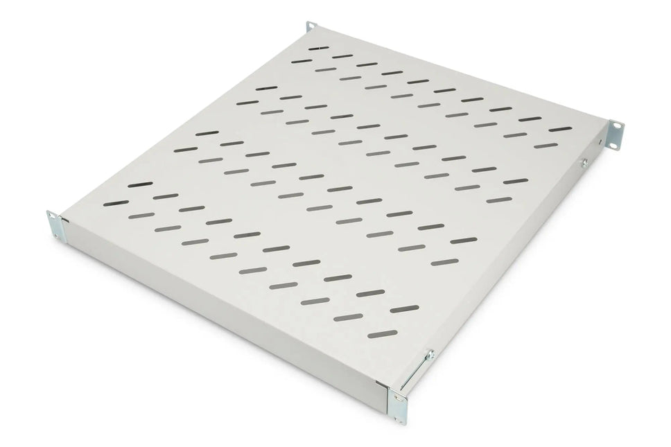 19 Inch 1U legbord voor 800 mm diepe rekken 43x484x508 mm, verstelbaar tot 700 mm diepte, grijs - Networkdiscount.com