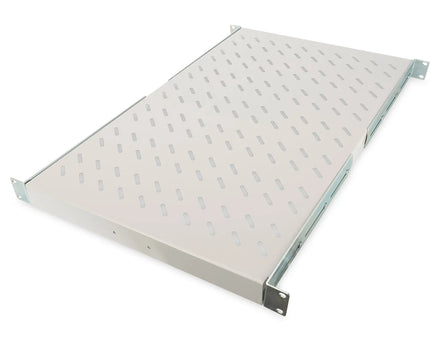 19 Inch 1U legbord voor rekken vanaf 1000 mm diepte 44x483x737 mm, tot 100 kg, grijs (RAL 7035) - Networkdiscount.com