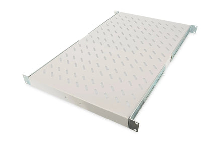 19 Inch 1U legbord voor rekken vanaf 1000 mm diepte 44x483x737 mm, tot 100 kg, grijs (RAL 7035) - Networkdiscount.com