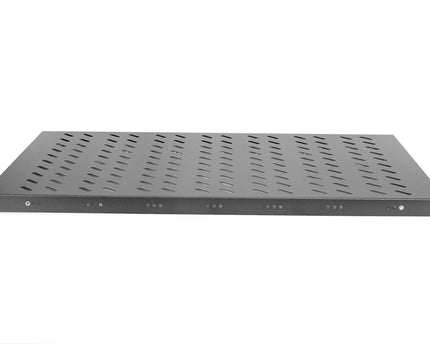 19 Inch 1U legbord voor rekken vanaf 1000 mm diepte 44x486x770 mm, tot 50 kg, zwart (RAL 9005) - Networkdiscount.com