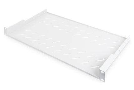 19 Inch 1U legbord voor rekken vanaf 400 mm diepte 45x482x250 mm, tot 15 kg, grijs (RAL 7035) - Networkdiscount.com