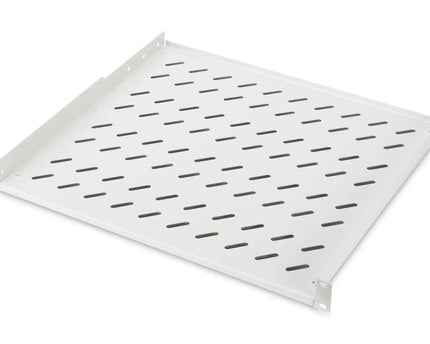 19 Inch 1U legbord voor rekken vanaf 600 mm diepte 44x482x400 mm, tot 15 kg, grijs (RAL 7035) - Networkdiscount.com