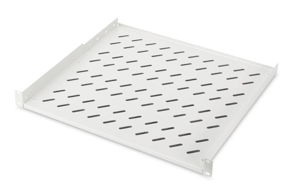 19 Inch 1U legbord voor rekken vanaf 600 mm diepte 44x482x400 mm, tot 15 kg, grijs (RAL 7035) - Networkdiscount.com