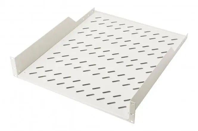 19 Inch 2U legbord voor rekken vanaf 800 mm diepte 88,5x482x552 mm, tot 25 kg, grijs (RAL 7035) - Networkdiscount.com